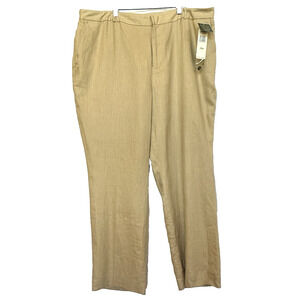 Lauren Ralph Lauren Womens Wide‎ Leg Linen Pants Size 22W Classic Casual Preppy